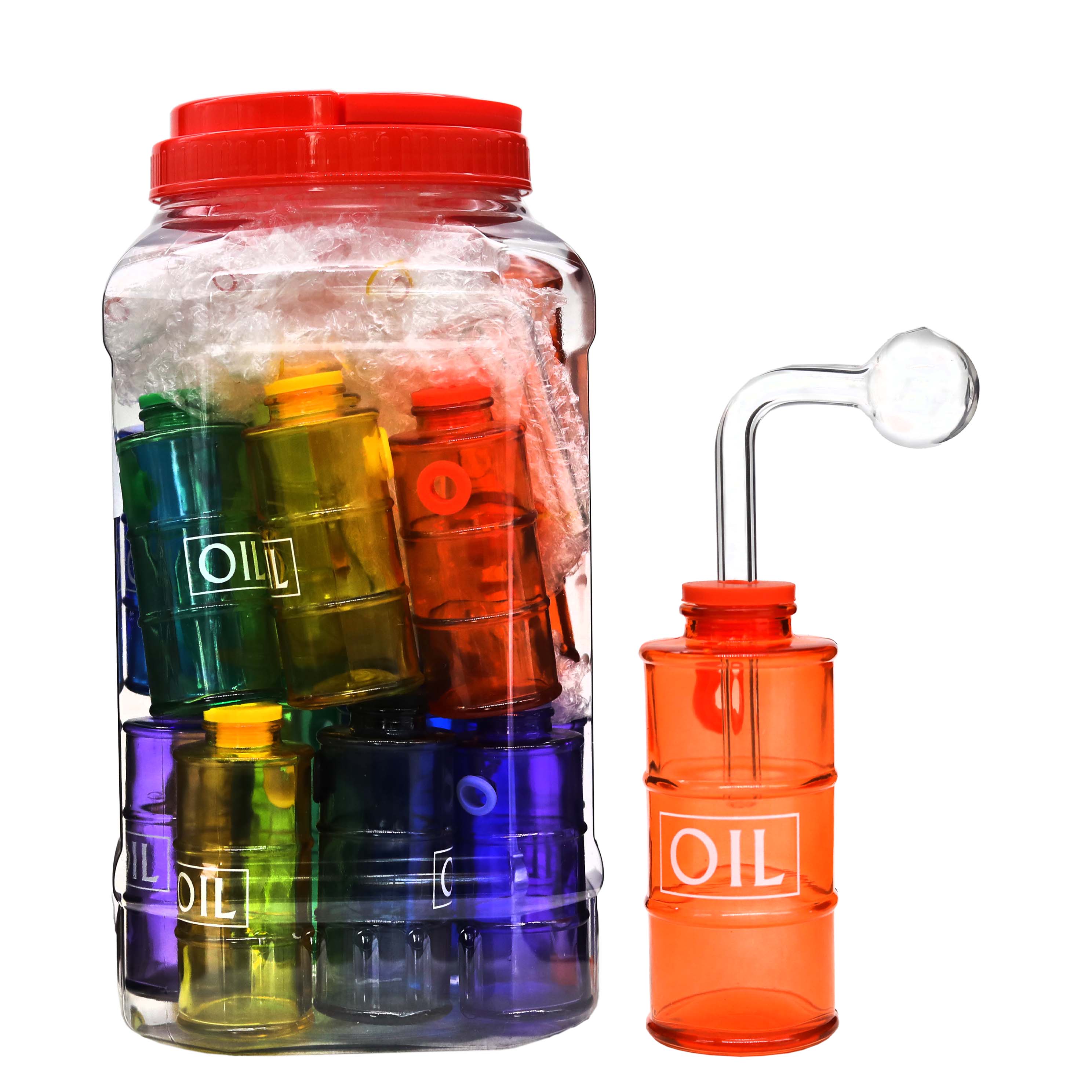 Full Oil Drum Sniffer OB Waterpipe (SN-0428) | 5 inch | 17 Count Display product image